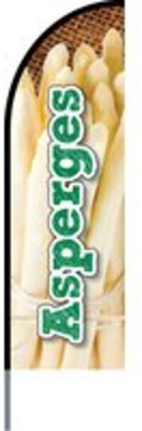 Beachflag Asperges - 245 x 80 cm - Polyester - Full color bedrukt