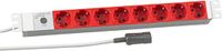 EFB Elektronik 691698K stekkerdoos 2 meter 8-voudig Rood, Wit