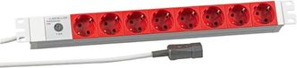 EFB Elektronik 691698K stekkerdoos 2 meter 8-voudig Rood, Wit