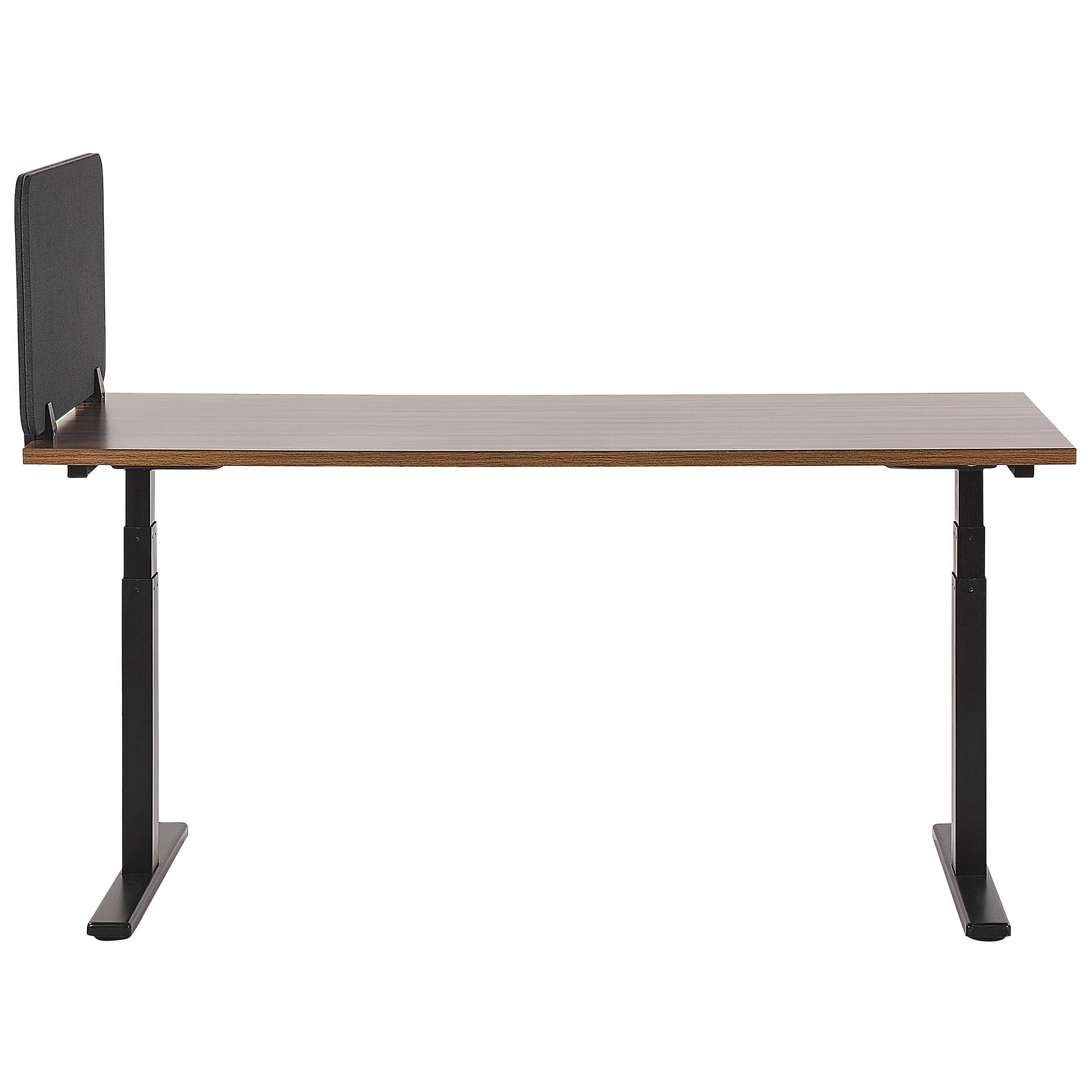 Beliani WALLY - Bureauscherm - Donker Grijs - 72 cm - Polyester