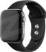 Bandz Dual Snap siliconen band geschikt voor Apple Watch 1/2/3/4/5/6/7/8/9/SE/Ultra (2) - Maat 42/44/45/49 mm - Zwart