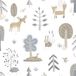 Happy Behang - Bosdieren - Scandinavisch - Kinderkamer - Wit Blauw - 0,53 x 10,05 M