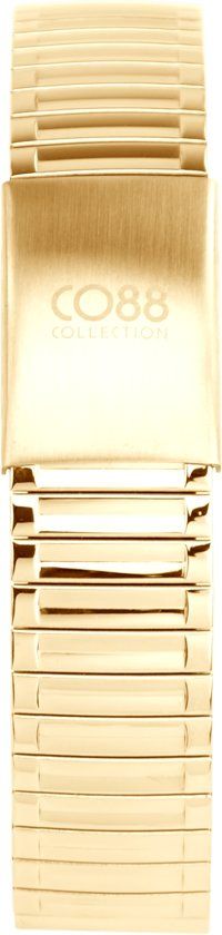 CO88 Collection Horlogeband 5 MTS002 Rekbare Stalen Horlogeband - Ø18 mm - Goudkleurig