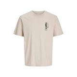 JACK & JONES ORIGINALS T-shirt met backprint beige