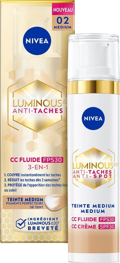 NIVEA Cellular LUMINOUS630 CC Fluid Cream SPF 30 - Medium - 40ml