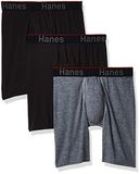 Hanes Boxershort met ondersteunende buidel, ondergoed voor heren, niet schurend, vochtafvoerende geurcontrole, 3 stuks (normale of lange pijpen), XXL