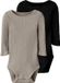 NAME IT - TBNRIX 2P LS BODY NOOS - Baby - Bodies - Black - Gestreept - Katoen - Maat 56