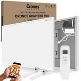 CRONOS Set met infrarood verwarmingspanelen CRONOS Graphene PRO CGP-900TWP, blanc, avec pieds argentés
