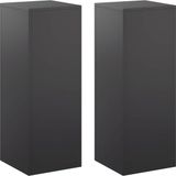 vidaXL Plantenstandaard 2 stuks Zwart 30 x 30 x 80 cm Staal