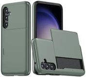 Selected by GSMpunt.nl Samsung Galaxy S25 Hoesje met Kaarthouder Slider Back Cover Groen