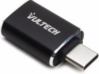 Vultech ADP-02P tussenstuk voor kabels USB Type-C USB Type-A Zwart