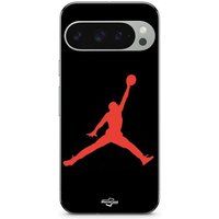 Maniacase Google Pixel 9 Pro XL Jordan logo 23 nike basketbal kleur rood