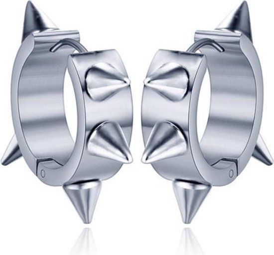 LGT JWLS LGT Jewels Oorringen Edelstaal Spike Silver