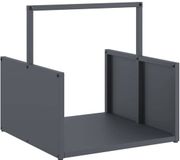 vidaXL - Brandhoutrek - 40x40x40 cm - Koudgewalst Staal - Antracietkleurig