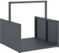 vidaXL - Brandhoutrek - 40x40x40 cm - Koudgewalst Staal - Antracietkleurig