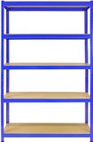 MonsterShop T-rax magazijnrek - blauw - 1200x450x1800mm - 100% boutloos