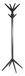 WOOOD Studio Staande Kapstok - Berken - Zwart - 178x45x45