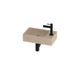 Proline HIT Fonteinset Hardsteen Kraangat Links 40x23x10 cm Sand Stone Mat Zwart