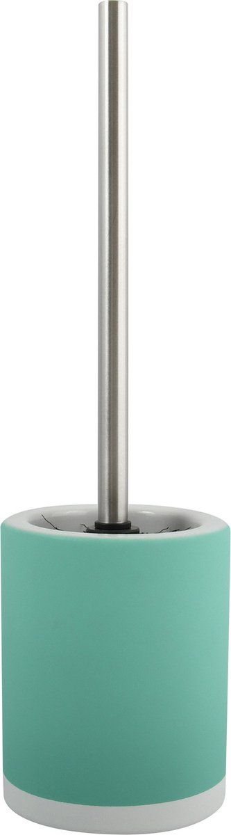 MSV Shine Toiletborstelhouder - Keramiek/Metaal - Mintgroen - 38 cm