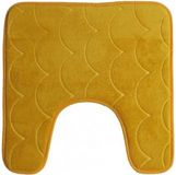 Urban Living WC badmat tapijt - memory foam - oker geel - 49 x 49 cm