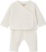 Vertbaudet Set voor babyjongens ecru lange mouw V-hals 70% katoen 30% polyester 2 stuks maat 74