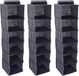 Storage Solutions Kast organizer - 3 stuks - 6 vaks - antraciet