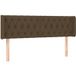 Tête de lit avec oreilles marron foncé 147x16x78/88 cm tissu