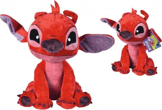 Disney Lilo & Stitch Leroy Knuffel - 50 cm - Rood