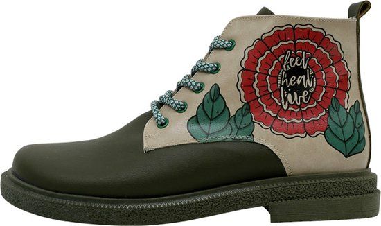DOGO Victoria Women's Boots - Feel, Heal, Live - Green - Size 39