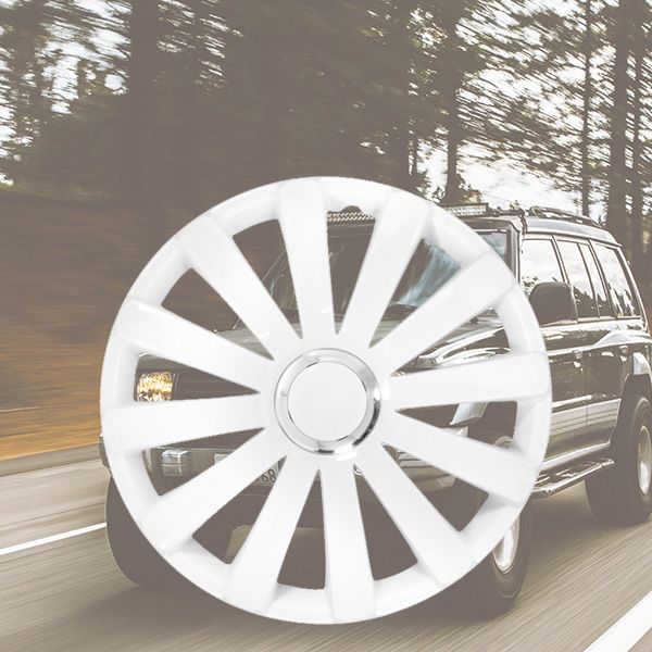 AutoStyle Wieldop Set Spyder 16 White Chro - 8714767320821