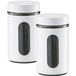 ZELLER 2x Boîtes de conservation blanches/pots avec fenêtre 900 ml