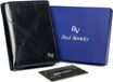 Rovicky Portefeuille vertical pour homme sans fermoir en cuir véritable brillant