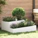 vidaXL Plantenbak Wit 100 x 100 x 50 cm Koudgewalst staal