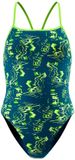 Speedo Printed Turnback Zwemkleding Groen, Blauw 32 Vrouw