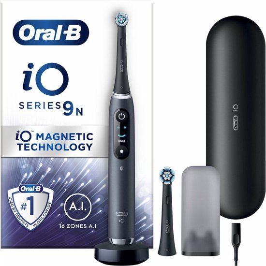 Oral-B iO 9N Zwart Elektrische Tandenborstel - 3 x - Voordeelverpakking