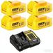 StarTech 20V MAX Accupack voor elektrisch gereedschap - Li-Ion vervangingsaccu DCBP034/DCBP520 - 3,5Ah - Set van 4 stuks - Inclusief 4A snellader