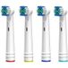 Dentonet "Compatibel met Oral-B" reserveborstels voor Dentonet elektrische tandenborstelprecisie, 1 verpakking met 4 borstelkoppen