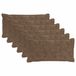 vidaXL Housse de coussin 6 pcs bois clair brun 40 x 80 cm fausse fourrure de lapin