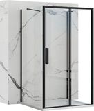Rea Rapid Slide Black 140X90 - 195 cm - U-Douchecabine - Rechthoek - Zwart
