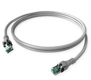 Sacon DualBoot PushPull netwerkkabel Grijs 2 m Cat6a S/FTP (S-STP) Plat
