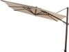 4 Seasons Outdoor Zweefparasol Siesta premium 300x300 cm. - beach/dark woodlook