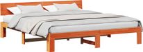 vidaXL Bedframe, wassenbruin, 200 x 200 cm, massief dennenhout