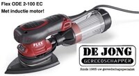 Fe Powertools FLEX ODE 2-100 Delta Schuurmachine - Koolborstelloos - Met stofafzuiging - Excentrisch roterend - Driehoekig