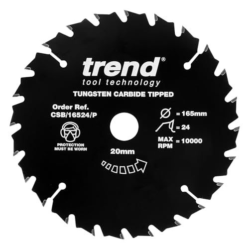 Trend CraftPro TCT Zaagblad - 165mm - 24T - Non-Stick