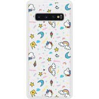 Unicorn Rainbow Beschermende siliconen case compatibel met Galaxy S10 Plus