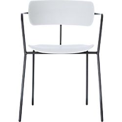 Paper Flow Bezoekersstoel met armleuning BISTRO Wit 4 stuks