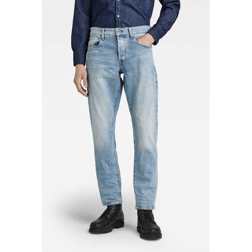 G-Star RAW 3301 Straight Tapered Fit Jeans - Lt Indigo Aged
