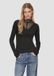 QS s.Oliver QS Smal geribbeld T-shirt met kanten inzetstuk bij de kraag, zwart, XS