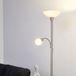 Lindby - Vloerlamp - Nikkel mat, wit albast, wit opaal - Metaal, glas - 180 cm - E27