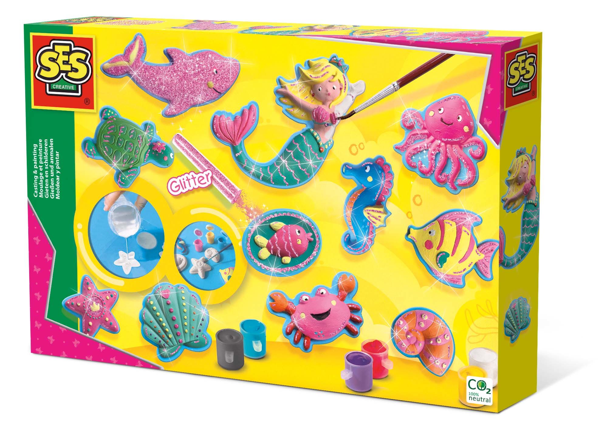 SES Gieten en schilderen - Oceaanfiguren - Kinderset voor gieten/schilderen - 5+ jaar